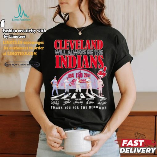 Cleveland will always be the Indians Cleveland Indians players abbey road thank you for the memories signature shirt