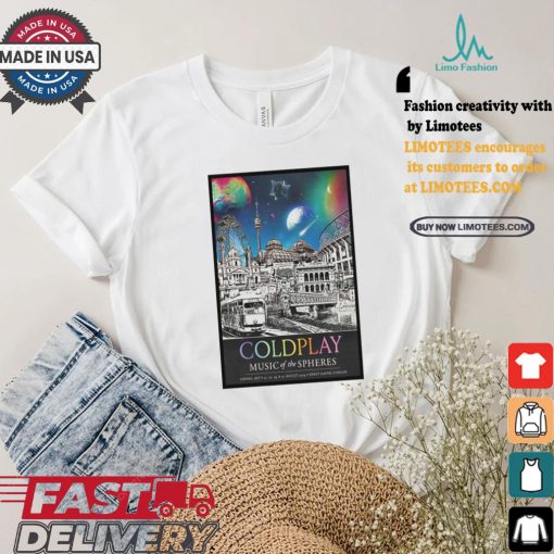 Coldplay aug 21 25 2024 ernst happel stadion in vienna austria poster shirt