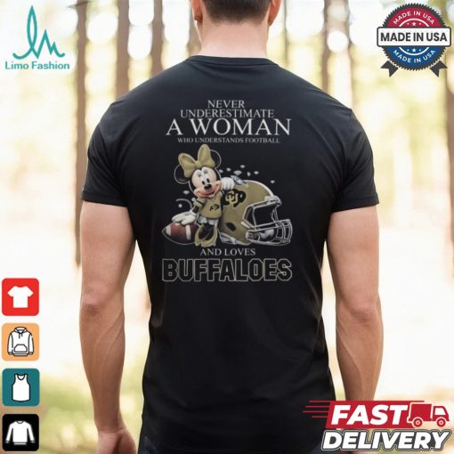 Colorado Buffaloes x Minnie Mouse Never Underestimate A Woman Who Understands Football And Loves Shirt