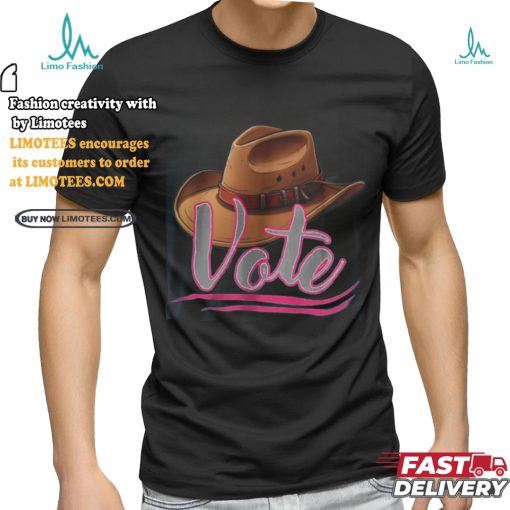 Country Cowgirl Cowboy Hat Voter T Shirt