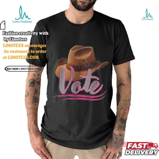 Country Cowgirl Cowboy Hat Voter T Shirt