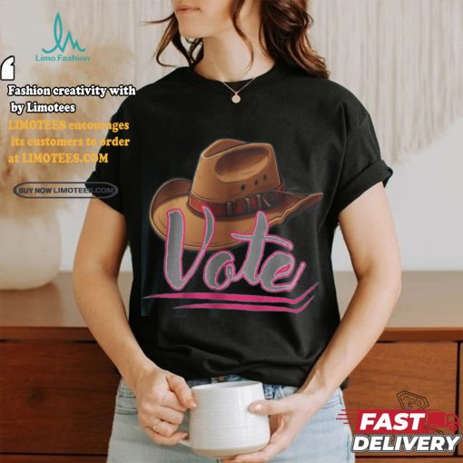 Country Cowgirl Cowboy Hat Voter T Shirt