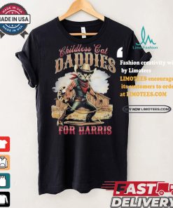 Cowboy Childless Cat Daddies For Harris Walz Shirt