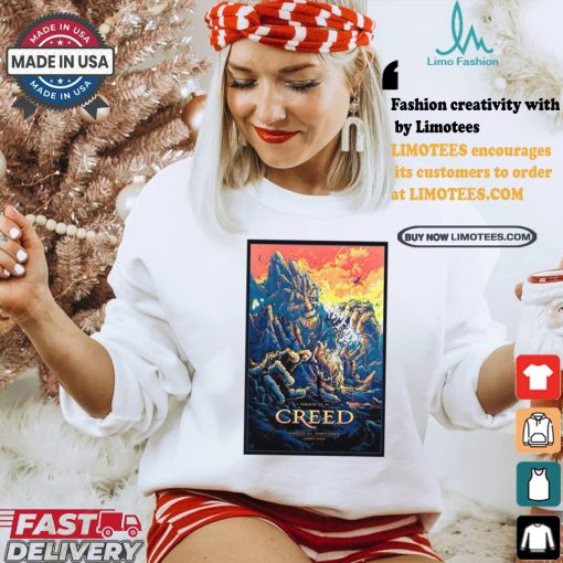 Creed august 21 2024 xfinity center in mansfield ma poster shirt
