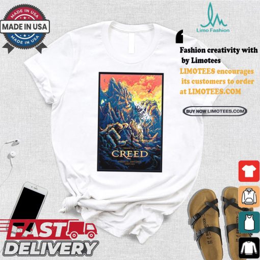 Creed august 21 2024 xfinity center in mansfield ma poster shirt