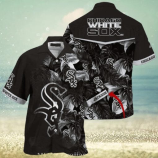 Customizable Chicago White Sox Black Floral Hawaiian Shirt