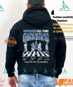 Dallas Cowboys All Time Greats Team Abbey Road Thank You For The Memories Signatures Shirt