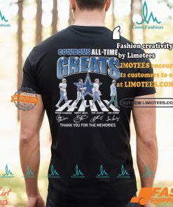 Dallas Cowboys All Time Greats Team Abbey Road Thank You For The Memories Signatures Shirt