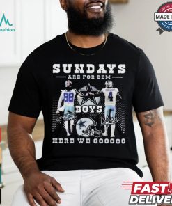 Dallas Cowboys Sundays Are For Dem Here We Goooo Signatures Shirt