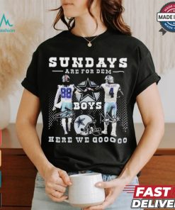 Dallas Cowboys Sundays Are For Dem Here We Goooo Signatures Shirt