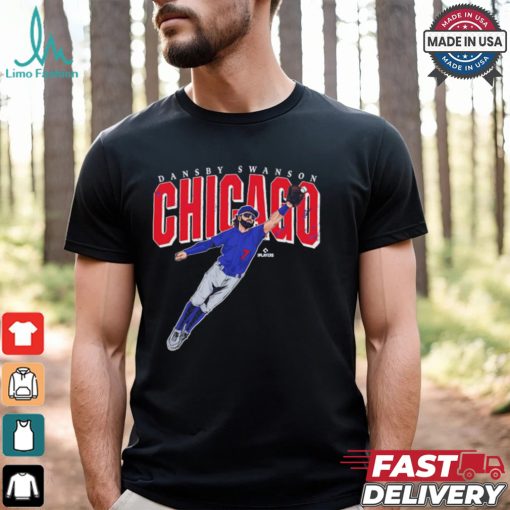 Dansby Swanson Chicago Cubs big time action pose shirt