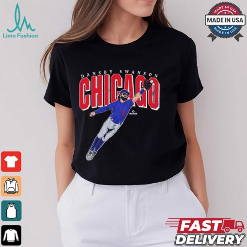 Dansby Swanson Chicago Cubs big time action pose shirt