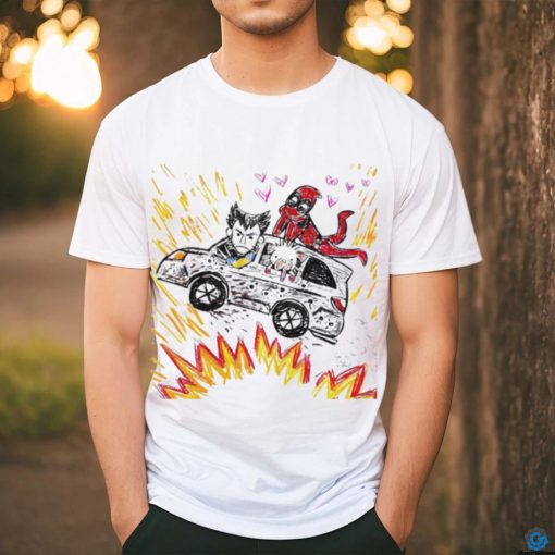 Dead Pool Wolverine And Dog Pool Doodle Shirt