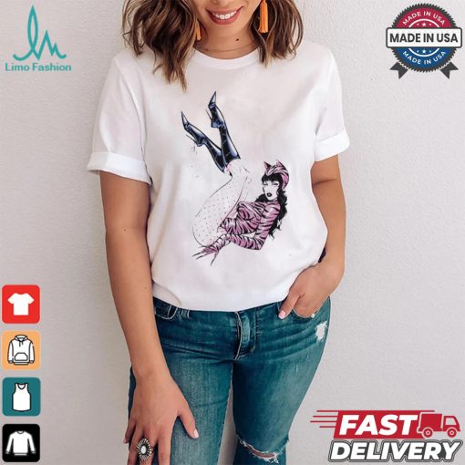 Deadly Doll Pussy Cat White Shirt