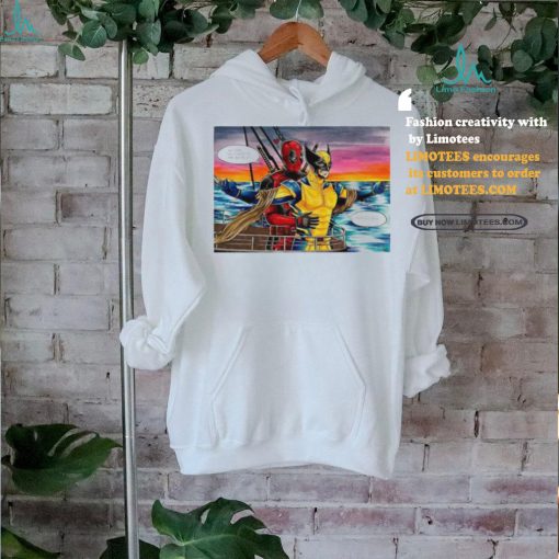 Deadpool And Wolverine We Are The Kings Of The World In Style Of Titanic Movie Shirt