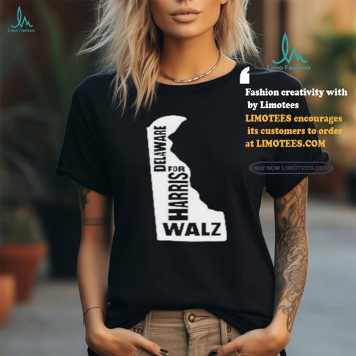 Delaware Map for Harris Walz 2024 T Shirt