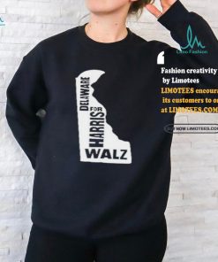 Delaware Map for Harris Walz 2024 T Shirt