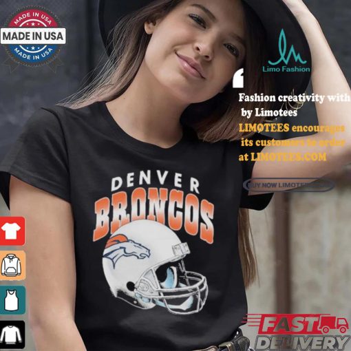 Denver Broncos Gradient Helmet T shirt