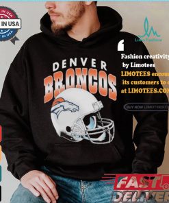 Denver Broncos Gradient Helmet T shirt