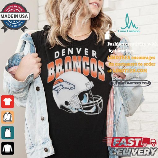 Denver Broncos Gradient Helmet T shirt