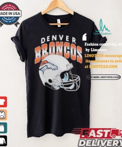 Denver Broncos Gradient Helmet T shirt