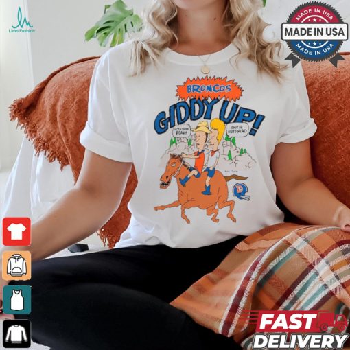 Denver Broncos NFL x Homage x Beavis and Butt Head Unisex Tri Blend T Shirt