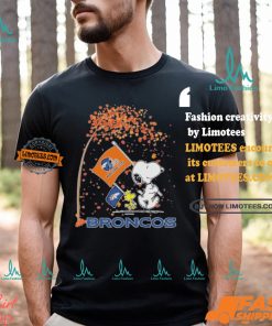 Denver Broncos Snoopy Fan Enjoying The Fall Season T Shirt