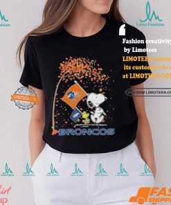 Denver Broncos Snoopy Fan Enjoying The Fall Season T Shirt