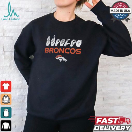 Denver Broncos The NFL ASL Collection by Love Sign American Sign Language T Shirt