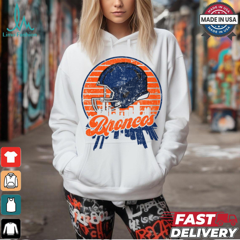Denver football team Skyline helmet T Shirt Denver football team Skyline helmet T Shirt