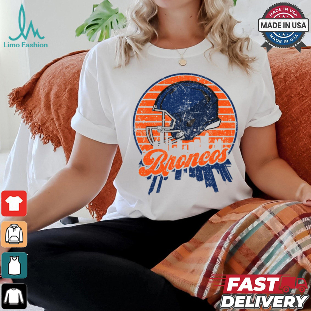 Denver football team Skyline helmet T Shirt Denver football team Skyline helmet T Shirt