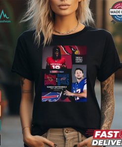 Design Arizona Cardinals At The Buffalo Bills September 8 2024 kickoff game matchup shirt