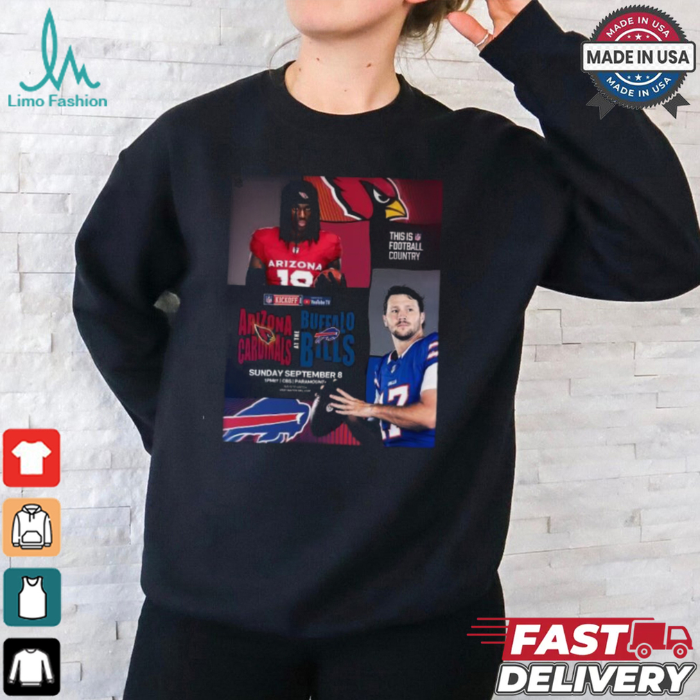 Design Arizona Cardinals At The Buffalo Bills September 8 2024 kickoff game matchup shirt Design Arizona Cardinals At The Buffalo Bills September 8 2024 kickoff game matchup shirt