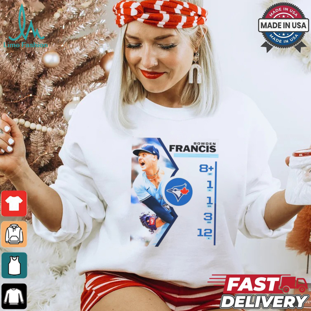 Design Bowden Francis Toronto Blue Jays 8 ip 1 h 1 er 3 bb 12 k shirt Design Bowden Francis Toronto Blue Jays 8 ip 1 h 1 er 3 bb 12 k shirt