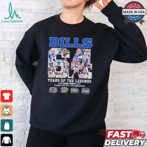 Design Buffalo Bills 64 Years 1960 2024 The Memories Of Legends T Shirt