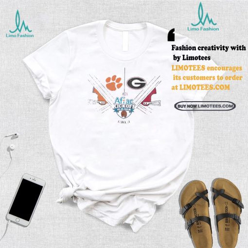 Design Clemson Tigers Vs Georgia Bulldogs 2024 Aflac Kickoff Game Atlanta, Ga Shirt