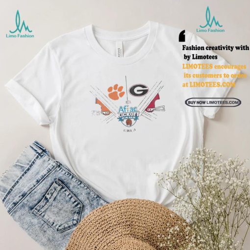 Design Clemson Tigers Vs Georgia Bulldogs 2024 Aflac Kickoff Game Atlanta, Ga Shirt
