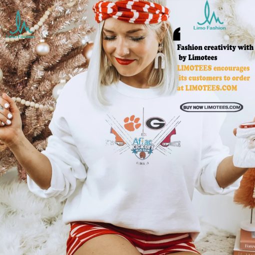 Design Clemson Tigers Vs Georgia Bulldogs 2024 Aflac Kickoff Game Atlanta, Ga Shirt