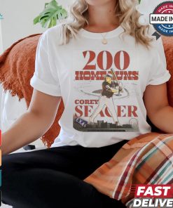 Design Corey Seager Texas first left handed 200 Home Run MLB History shirt