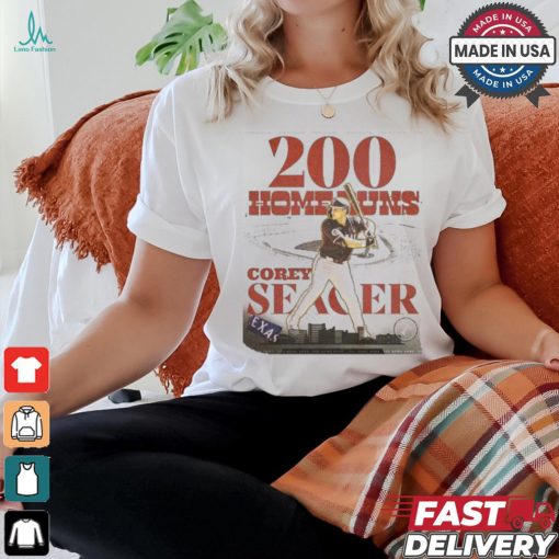 Design Corey Seager Texas first left handed 200 Home Run MLB History shirt