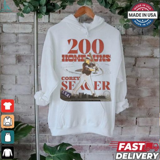 Design Corey Seager Texas first left handed 200 Home Run MLB History shirt