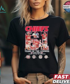 Design Kansas City Chiefs 61 Years 1963 2024 The Memories Of Legends T Shirt