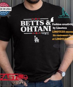 Design Mookie Betts & Shohei Ohtani Royal Los Angeles Dodgers Election Player Shirt