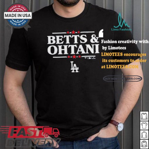 Design Mookie Betts & Shohei Ohtani Royal Los Angeles Dodgers Election Player Shirt