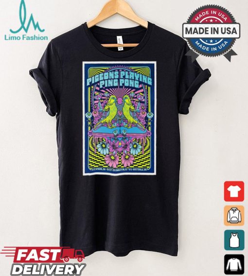 Design Pigeons Playing Ping Pong Aug 22 2024 Georgia Theatre in Athens GA Poster shirt