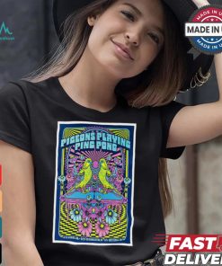 Design Pigeons Playing Ping Pong Aug 22 2024 Georgia Theatre in Athens GA Poster shirt