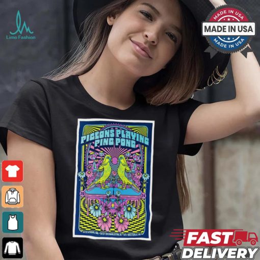 Design Pigeons Playing Ping Pong Aug 22 2024 Georgia Theatre in Athens GA Poster shirt