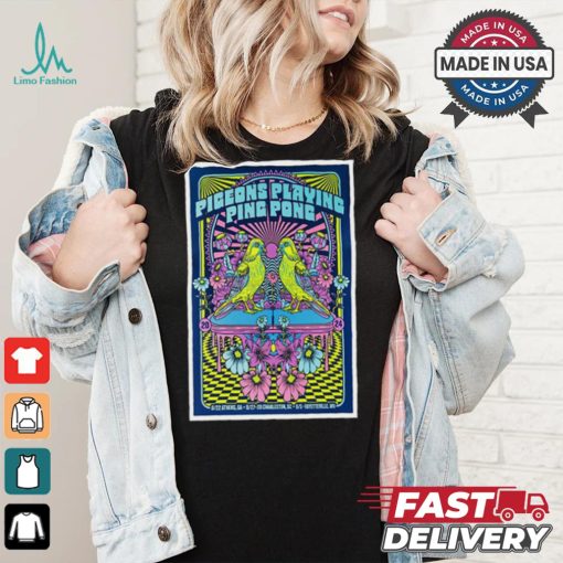 Design Pigeons Playing Ping Pong Aug 22 2024 Georgia Theatre in Athens GA Poster shirt