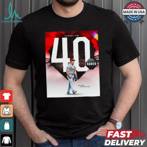 Design Ryan Helsley Cardinals First To 40 Saves this season shirt