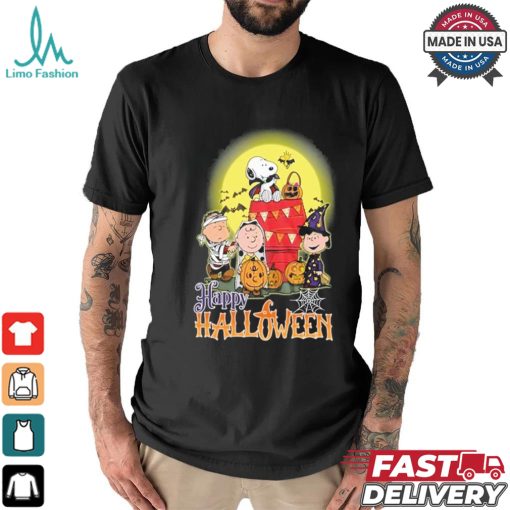 Design Snoopy With Charlie Brown And Friends Happy 2024 Halloween T Shirt